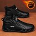 Men's Shoes Autumn High Top Men's Cotton Shoes Work Trend Brand Work Wear Shoes Trendy All Match Outdoor_vogvips.com