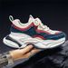 2026 Fashion Sneakers Youth/Men PU+Mesh Splicing Low Top Lace-Up Breathable Thick Sole Non-Slip Wear-Resistant Running Shoes_vogvips.com