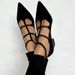 Elegant Pointed Toe Mary Jane Shoes For Women Slip On Flats With Adjustable Strap Soft Suede Upper Sizes_vogvips.com