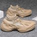 Black Warrior Men's Muscle Training Sneakers Breathable Knitted Casual Fashion Dad Shoes Sports Running Lightweight Comfort_vogvips.com