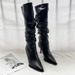 Women's Stacked Boots – 7cm Stiletto Knee-High Boots (2 Colors)_vogvips.com