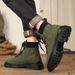 European Warm Series British Style Men's Leather New High-top Thick-soled Solid Color Martin Fashion Trend Outdoor Work Boots_vogvips.com