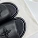 2026 Version Black Balloon High For Outdoor Summer New Thick Sole Sandals Women Cross Flower One-Word Slippers_vogvips.com
