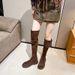 Over-the-Knee For Female Idols Returning Home, Women's Autumn And Winter Thick-Soled Melard Long High Boots, Brown_vogvips.com