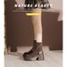 Gomeini Martin High Heel 2024 New Style Height Increasing Thick Sole Short Women Elastic Slim Boots 575-2_vogvips.com