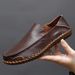 Summer Men's Soft Large Size Casual Shoes Men Genuine Leather Top Layer Cowhide Wide Foot Business Loafers_vogvips.com