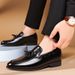 New Men's Slip-On Leather Large Size British Business Formal Casual Youth Versatile Korean Style Shoes_vogvips.com
