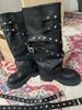 New Model, Women’s Vintage Round-toe, Niche Designer, Long Boots With Rivets, Knight Boots._vogvips.com