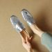 Genuine Leather Loafers For Women – Classic Mule Slip-On Shoes With Gold Accents | Vintage-Inspired Flat Sandals With Stitched Detailing_vogvips.com