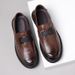 Suitable For All Seasons 2024 Spring Leather Men's Soft Sole Business Casual Shoes Summer British Fashion Slip-On Loafers_vogvips.com