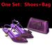 New bow decoration hot diamond party dinner high heels pointed shoes elegant fashion shoe bag set_vogvips.com