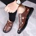 Men's Genuine Leather Sandals Summer Trend New Style Casual Versatile Leather Sandals Non-slip Soft Bottom Breathable Hollow Shoes Men_vogvips.com