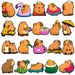 20 Capybara Cute Shoes Set Flower Shoe Buckle DIY Garden Shoe Accessories Accessories_vogvips.com