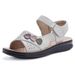 Real Cowhide Middle-aged And Elderly Mother Sandals, Women's New Summer French Style Matching Skirt, Thick Soled Sponge_vogvips.com