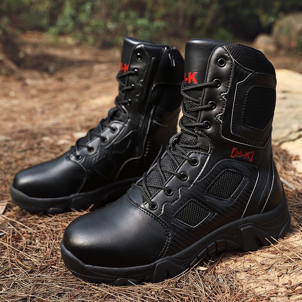 Large Men's Military Boots, Steel Toe Shoes, Anti Smashing And Anti Puncture, Outdoor Exploration, Outdoor Training Tactical Boots, Hiking Boots_vogvips.com