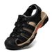2024 Autumn New Large Size Casual Sandals For Men, Daily Leather Beach Shoes, Men's Thick-Soled Breathable Slippers_vogvips.com