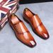 And Spring Autumn New Leather Interior Height Increasing Men's Korean Edition Trendy British Style Lace Up Business_vogvips.com