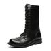 Thick-soled Heightening Retro Tooling Boots Long Tube Couple American Military Fan Paratrooper Boots Breathable Boots_vogvips.com