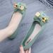 Heli Shark's New Women's Sandals Are Solid Color, Flat-soled, Fashionable Buckle And Bow, Suitable For Summer Outdoor_vogvips.com
