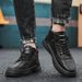 New Leather Spring Men's Shoes High-top Men's Heightening Tooling Martin Boots_vogvips.com