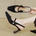 Women's Peep Toe Sandals Summer High 2025 New French Style Mary Jane Shoes Silver Strap Chunky Heels_vogvips.com