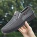 Men's Breathable Mesh Slip-on Shoes, Lightweight Soft Sole, Low-cut Casual Canvas Shoes_vogvips.com