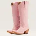 Pointed Toe Chunky Block Heel Knee High Large Size Western Retro Tall Leather Riding Boots_vogvips.com