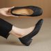 French-style New Shallow Single Women, Low Chunky Heel Loafers, Soft Sole, Comfortable And Versatile Small Leather Shoes_vogvips.com