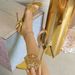 2025 Autumn Women's Fashion Pointed Toe Rhinestone Large Size High Heel Sandals New Style One Strap_vogvips.com