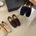 Single British Style Square Toe Suede Soft Casual Niche Small Leather Shoes Deep Mouth Loafers Fashion 2025 Trend_vogvips.com