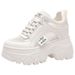 Thick Sole With An Inner Height Increase Of 10Cm, Dad Shoes, Women's 2024 Spring And Summer New Style Mesh Breathable_vogvips.com