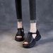 DRKANOL 2026 Summer Shoes Women Thick Heel New Design Hook&Loop Genuine Leather Open Toe Casual Platform Sandals Ladies_vogvips.com