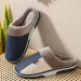 New Winter Warm Men's Plush Slippers Home Indoor Non-slip PU Leather Upper Waterproof House Slides Outside Male Cotton_vogvips.com