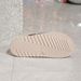 Home Wear Slip On Slippers Leopard Print Cross Cloth Flat Shoes Comfortable And Simple Double Layer Ivory White Flat Slippers_vogvips.com