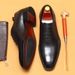 Leather shoes men's leather British business formal hand-made Oxford shoes pointed lace-up men's shoes_vogvips.com
