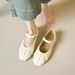 With Skirt Flat-soled Single Shoes, Women Are Not Tired Of Feet, French Soft Sole With Mary Jane Shoes_vogvips.com