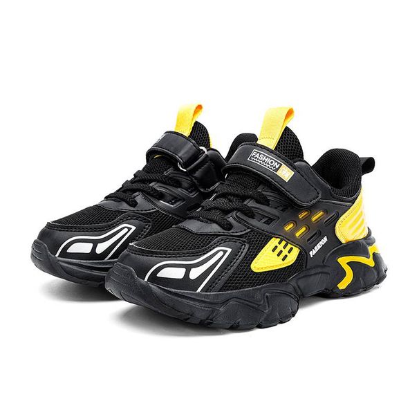 Boys Shoes 10 15 Years Old Spring And Autumn New Leather Surface Light Soft Sole Children Students Light Running Sports Shoes_vogvips.com