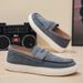 Suede Leather Men's Casual Fashion Comfortable Loafers Breathable Slip On Walking Footwear Platform Lightweight Work_vogvips.com