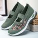 Women's Wide Fit Knit Sneakers - Breathable Mesh Lightweight Slip-On Walking Shoes With Soft Sole For All-Day Comfort_vogvips.com