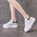 Height Increasing Summer New White Sneakers Thin Breathable Hollow Out Genuine Leather Versatile Women's Shoes_vogvips.com