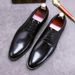 New leather men's leather shoes wholesaler business formal British lace-up retro trend men's shoes Derby shoes_vogvips.com