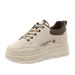 W3676 New White Shoes 2024 Autumn Inner Height Increase Thick Bottom Student Wear Resistant Casual Versatile Breathable Sneakers_vogvips.com