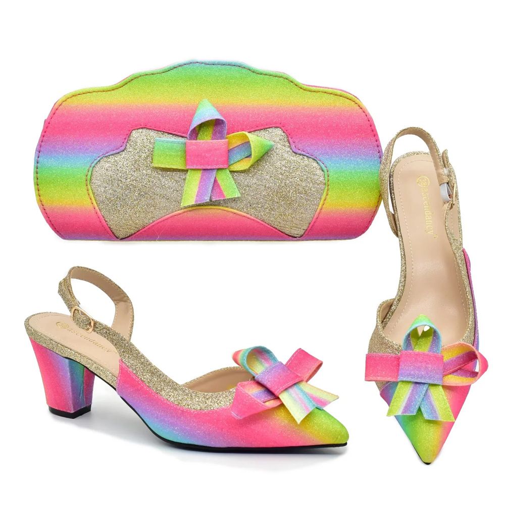 Stylish women's high-heeled pointed hollow sandals with a clutch set_vogvips.com