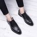 Classic Pointed Toe Dress Shoes With Hidden Wedge Heel For Business & Formal Occasions - Lightweight & Comfortable Oxford Style Lace-Up Shoes_vogvips.com