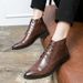 European Warm Series Plus Size Fashion Youth Lace-up High-top Martin British Style Men's Pointed Toe Zipper Formal Leather Boots_vogvips.com