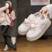 Fleece Board Shoes Female Student Sports Platform Thermal Casual Shoes_vogvips.com