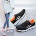 Spring And Autumn Unisex Round Toe Casual Fashion Single Front Lace-up Mesh Breathable Low Heel Sports Women's Shoes_vogvips.com