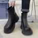European Warm Series Autumn Men, Breathable Soft Sole British Style Chimney Boots, High Top Black Trendy Mid-Top Workwear Martin_vogvips.com