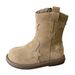 2026ss Martin Stylish Girls' Mid-Calf Autumn Winter Korean Version Children's Soft Leather Five-Pointed Star Single Melad Girls' Girls'_vogvips.com