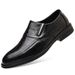 Spring Men's Leather Pointed Toe Lace-up Business Youth Black Formal British Korean Style Wedding Trend Shoes_vogvips.com